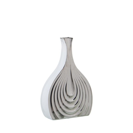 Vaso Alexandra House Living Bianco Argentato Ceramica 7 x 18 x 27 cm