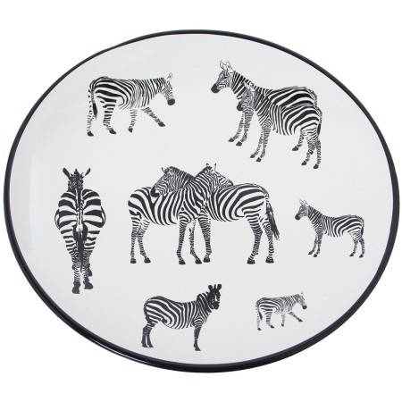 Centrotavola Alexandra House Living Ceramica Zebra 9 x 32 x 33 cm