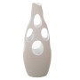 Vaso da pavimento Alexandra House Living Ecru Ceramica Righe Cerchi 24 x 24 x 63 cm