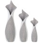 Set di 3 Vasi Alexandra House Living Bianco Grigio Ceramica 14 x 27 x 42 cm (3 Pezzi)