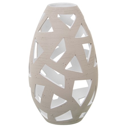 Vaso Alexandra House Living Ecru Ceramica Righe 27 x 29 x 47 cm