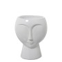 Vaso Alexandra House Living Bianco Ceramica Luminoso Faccia 27 x 27 x 35 cm