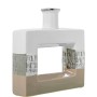 Vaso Alexandra House Living Bianco Argentato Ceramica 24 x 6 x 24 cm