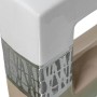 Vaso Alexandra House Living Bianco Argentato Ceramica 24 x 6 x 24 cm