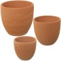 Set di vasi da fiori Alexandra House Living Naturale Ceramica (3 Pezzi)