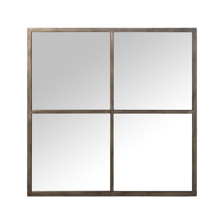 Specchio da parete Alexandra House Living Champagne Metallo Finestra 7 x 80 x 80 cm