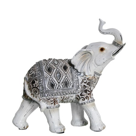 Statua Decorativa Alexandra House Living Bianco Plastica Elefante 10 x 22 x 21 cm