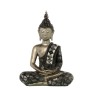 Statua Decorativa Alexandra House Living Nero Argentato Plastica Buddha 15 x 26 x 36 cm