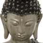 Statua Decorativa Alexandra House Living Nero Argentato Plastica Buddha 15 x 26 x 36 cm