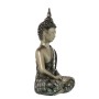 Statua Decorativa Alexandra House Living Nero Argentato Plastica Buddha 15 x 26 x 36 cm