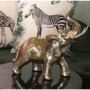 Statua Decorativa Alexandra House Living Dorato Plastica Elefante 18 x 34 x 35 cm