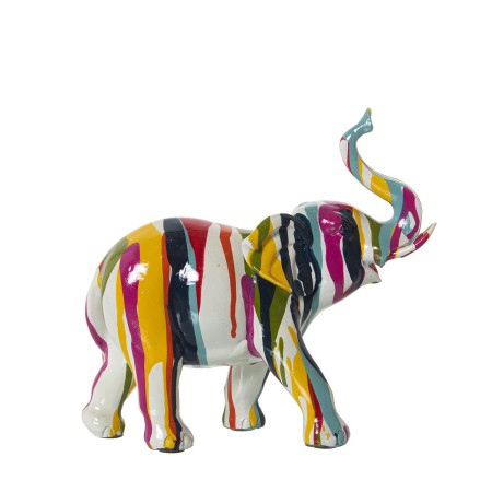 Statua Decorativa Alexandra House Living Multicolore Plastica Elefante Pittura 10 x 23 x 22 cm