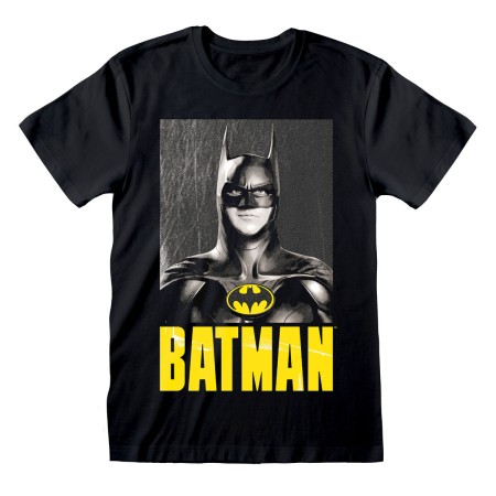 Maglia a Maniche Corte Batman Keaton Batman Nero Unisex