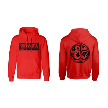 Felpa con Cappuccio Unisex Dungeons & Dragons Logo Rosso