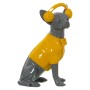 Statua Decorativa Alexandra House Living Giallo Grigio Plastica Cane Auricolari 14 x 26 x 19 cm