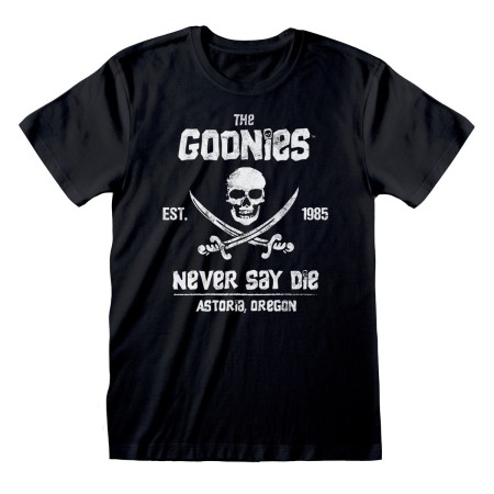 Maglia a Maniche Corte The Goonies Never Say Die Nero Unisex