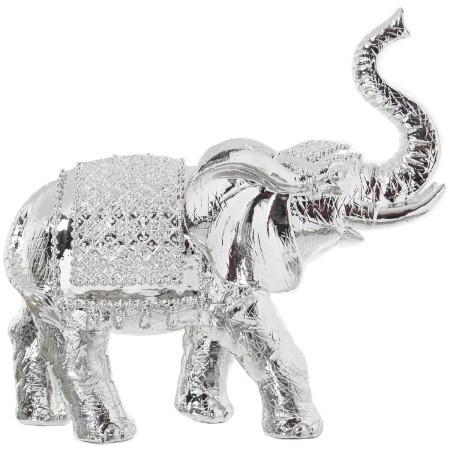 Statua Decorativa Alexandra House Living Argentato Plastica Elefante 11 x 20 x 21 cm