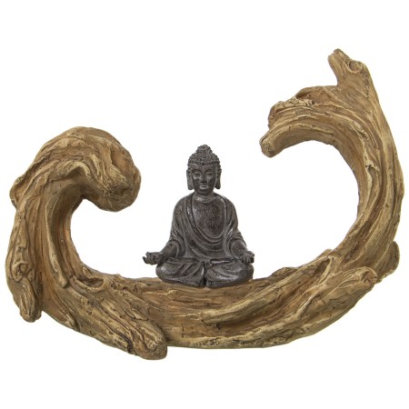 Statua Decorativa Alexandra House Living Acrilico Plastica Melammina Buddha 26 x 11 x 19 cm