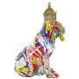 Statua Decorativa Alexandra House Living Multicolore Plastica Cane Corona 16 x 20 x 27 cm