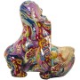 Statua Decorativa Alexandra House Living Multicolore Plastica Gorilla Graffiti 18 x 21 x 23 cm Ciotola