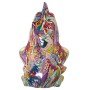 Statua Decorativa Alexandra House Living Multicolore Plastica Rinoceronte Graffiti 17 x 26 x 19 cm Ciotola