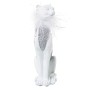 Statua Decorativa Alexandra House Living Bianco Argentato Plastica Leopardo 12 x 15 x 27 cm