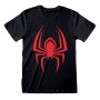 Maglia a Maniche Corte Spider-Man Hanging Spider Nero Unisex