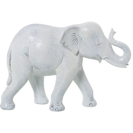 Statua Decorativa Alexandra House Living Bianco Plastica Elefante 14 x 21 x 29 cm