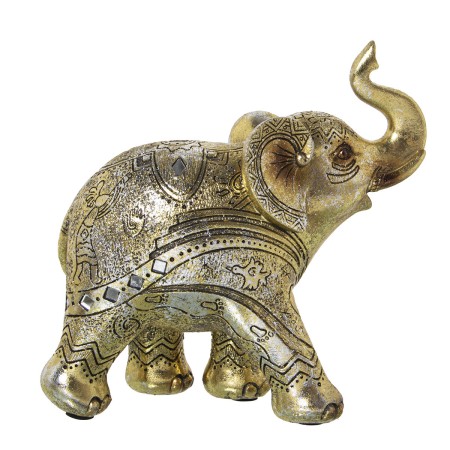 Statua Decorativa Alexandra House Living Dorato Plastica Elefante 12 x 22 x 22 cm