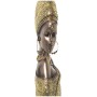 Busto Alexandra House Living Dorato Plastica Africana 11 x 19 x 41 cm