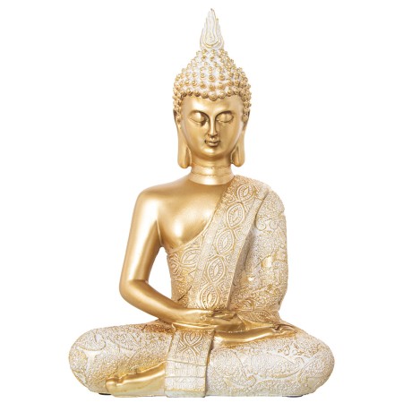 Statua Decorativa Alexandra House Living Dorato Acrilico Plastica Melammina Buddha