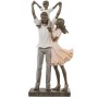 Statua Decorativa Alexandra House Living Plastica Dorato Famiglia 10 x 15 x 30 cm