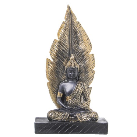 Statua Decorativa Alexandra House Living Marrone Dorato Acrilico Plastica Melammina Buddha 15 x 7 x 27 cm