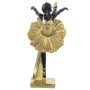 Statua Decorativa Alexandra House Living Nero Dorato Plastica Ballerina 14 x 18 x 26 cm