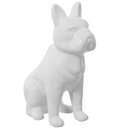 Statua Decorativa Alexandra House Living Bianco Ceramica Cane 14 x 25 x 34 cm