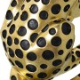 Statua Decorativa Alexandra House Living Nero Dorato Plastica Leopardo 12 x 22 x 27 cm