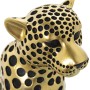 Statua Decorativa Alexandra House Living Nero Dorato Plastica Leopardo 12 x 22 x 27 cm