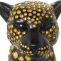 Statua Decorativa Alexandra House Living Nero Dorato Plastica Leopardo 33 x 39 x 45 cm