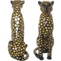 Statua Decorativa Alexandra House Living Nero Dorato Plastica Leopardo 33 x 39 x 45 cm