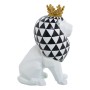 Statua Decorativa Alexandra House Living Bianco Dorato Plastica Leone Corona 17 x 23 x 29 cm