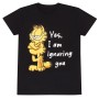 Maglia a Maniche Corte Unisex Garfield Ignoring You Nero