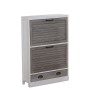 Scarpiera Alexandra House Living Bianco Grigio 65 x 94 x 20 cm 2 cassetti