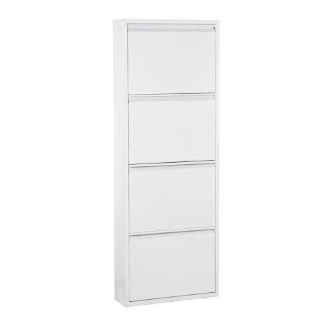 Scarpiera Alexandra House Living Bianco 50 x 136 x 15 cm 4 casseti