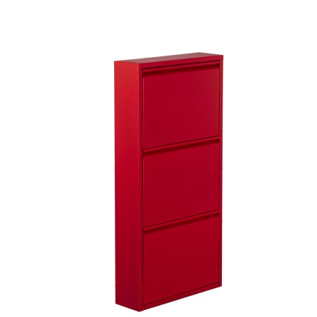 Scarpiera Alexandra House Living Rosso 50 x 103 x 15 cm 3 cassetti