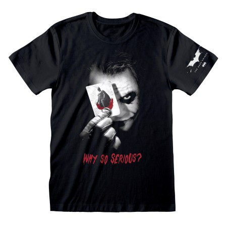 Maglia a Maniche Corte Unisex Batman Why So Serious Nero