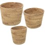 Set di vasi da fiori Alexandra House Living Marrone Rattan Fibra naturale 3 Pezzi