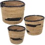 Set di vasi da fiori Alexandra House Living Marrone Rattan Fibra naturale 3 Pezzi