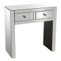 Console Alexandra House Living Trasparente Cristallo Specchio 80 x 80 x 35 cm