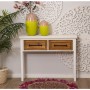 Console Alexandra House Living Bianco Legno 100 x 80 x 25 cm