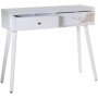 Console Alexandra House Living Bianco Dorato Legno 90 x 78 x 30 cm